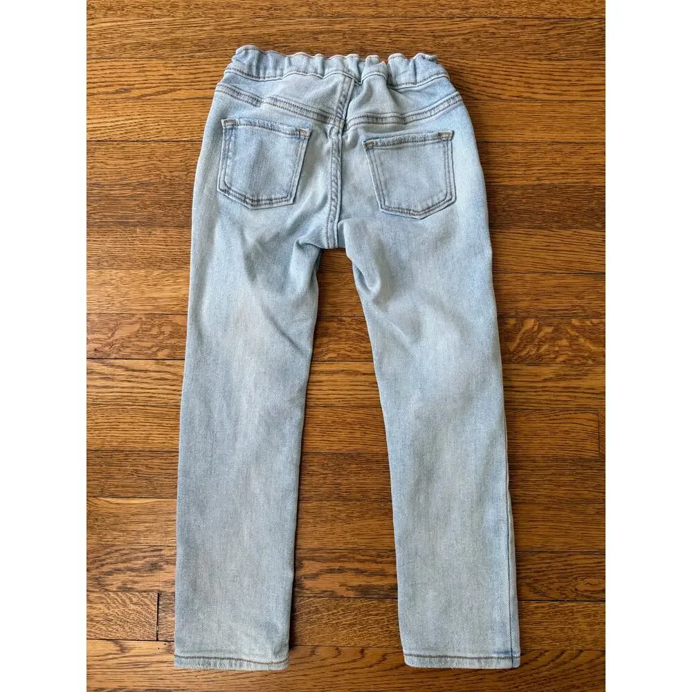 Old Navy Girls' Light Wash Distressed Jeans Size 6-7